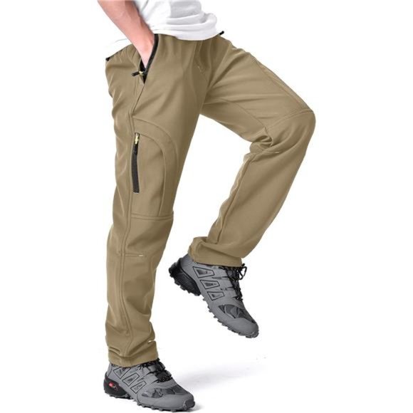 Pants Mens Hiking Snow Pants Winter Insulated Fleece Lined Outdoor